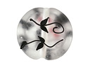 Grace Lampwork Matte Tranquility Vines Lentil Focal Bead 25mm
