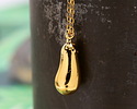 24K Gold (plated) Eggplant Focal 9x25mm