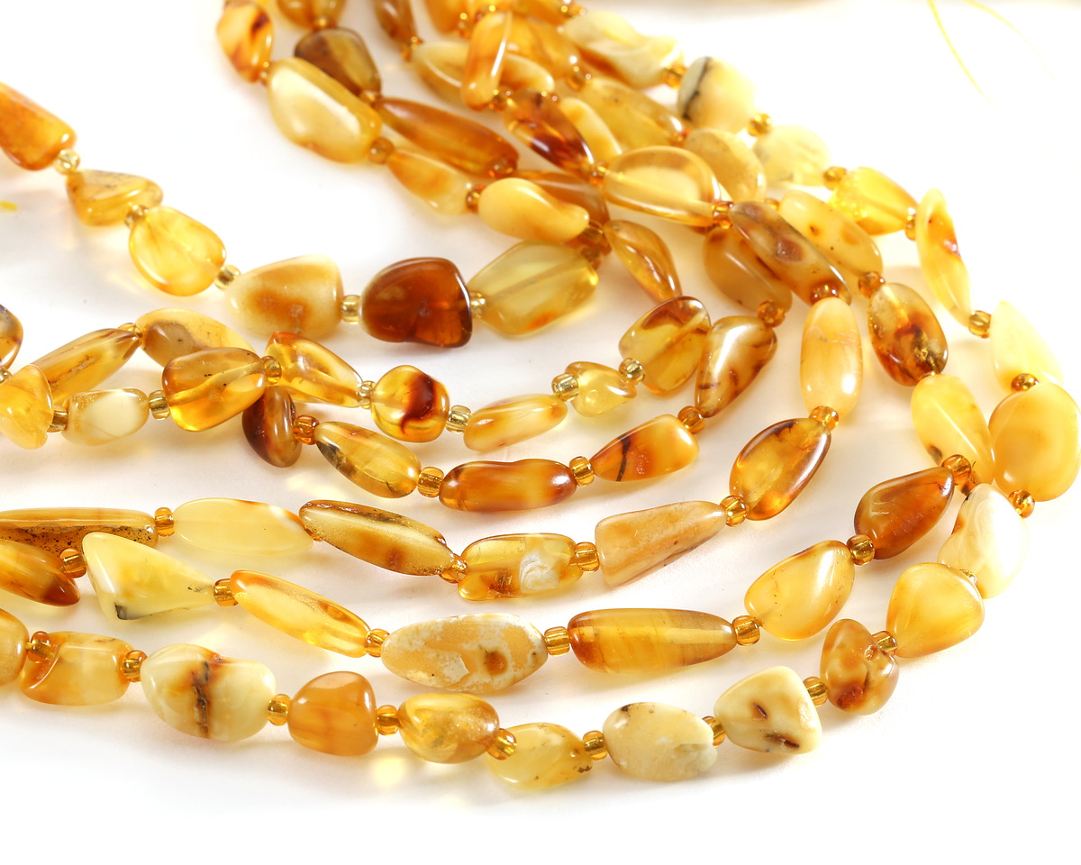Amber (multi) Nugget 7-8x9-16mm