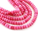 Hot Pink Agate Rondelle 5x8mm