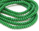 Jade Green Glass Rondelle 5x8mm