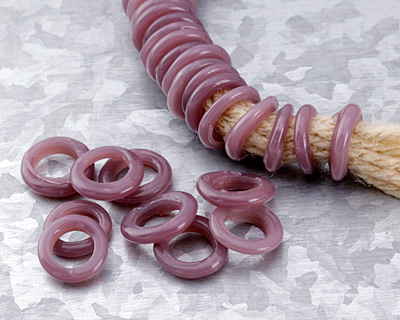 African Recycled Glass Lavender Dogon Mini Ring 10-15mm