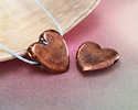Mykonos Antique Copper (plated) Heart Focal Bead 19mm