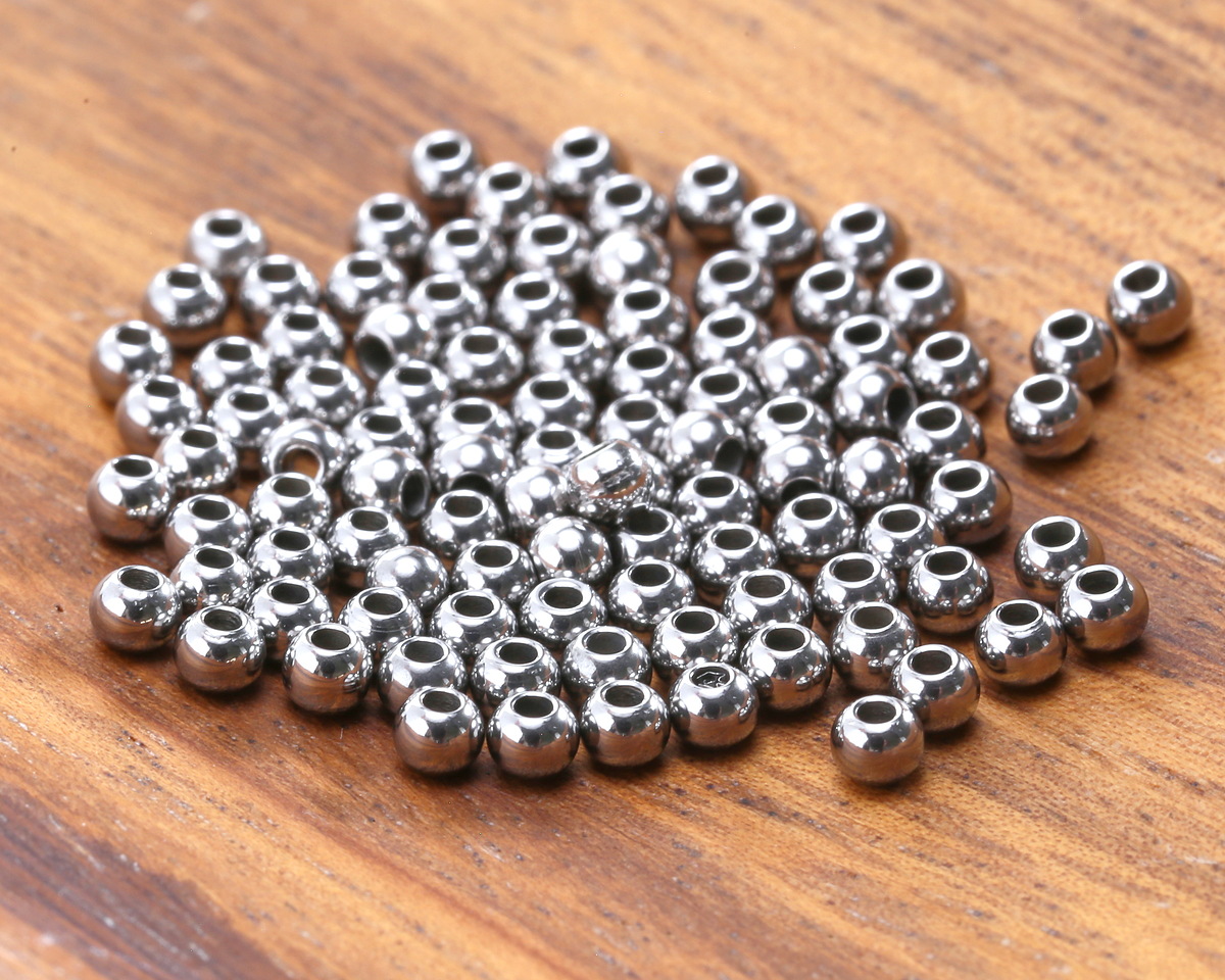 Stainless Steel Round 3mm, 1.2mm hole