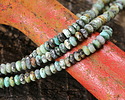 African Turquoise Faceted Spacer Rondelle 2x4mm