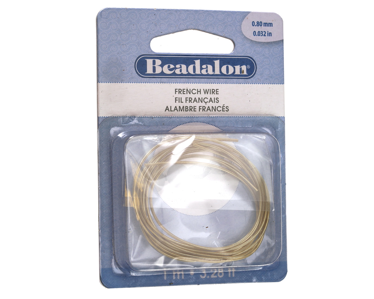 Beadalon Gold Color French Wire, 0.80mm, 1m/3.28ft