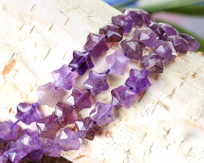Amethyst Microfaceted Star 8mm
