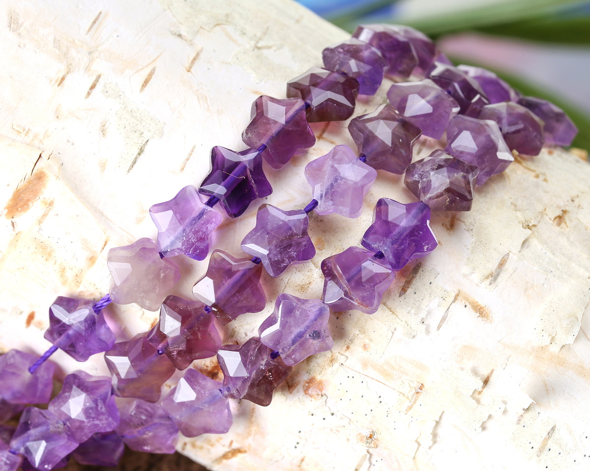 Amethyst Microfaceted Star 8mm