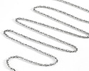 Stainless Steel Figaro Chain, 1.25x1.64mm links, 5' Package