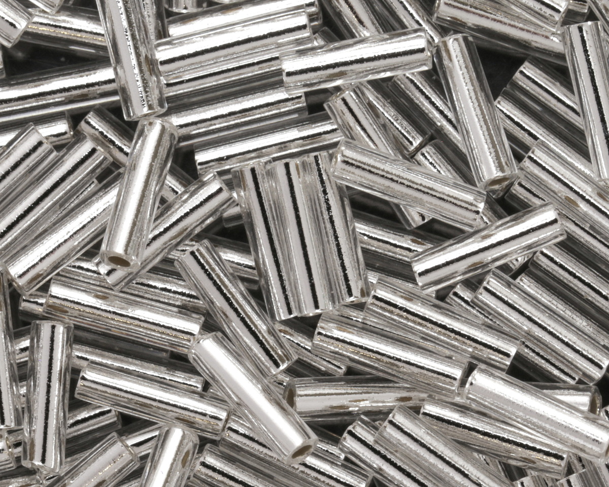 Miyuki Silver Lined Crystal Bugle Bead 6mm
