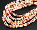 Spiny Oyster Shell (Light) Rondelle 6mm