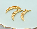 24K Gold (plated) Celestial Crescent Moon Focal 7x25mm