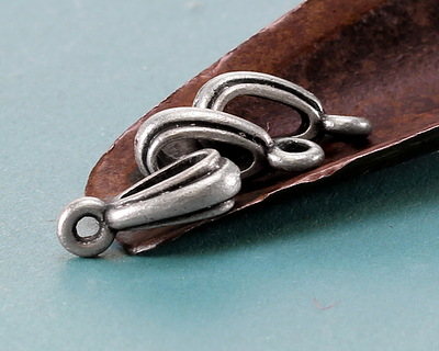 TierraCast Antique Pewter (plated) Nouveau Bail 4x12mm