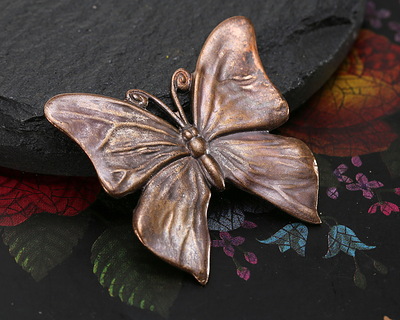 Vintaj Natural Brass Meadow Butterfly 41x38mm