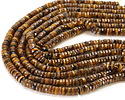 Tiger Eye Microfaceted Heishi 2x6mm