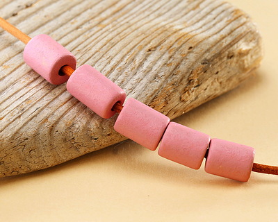 Mykonos Ceramic Rose Pink Tube Spacer 9-10x8mm