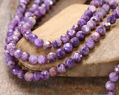 Charoite (A) Microfaceted Round 4mm