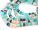 Ocean Mix Glass Rondelle 5x8mm