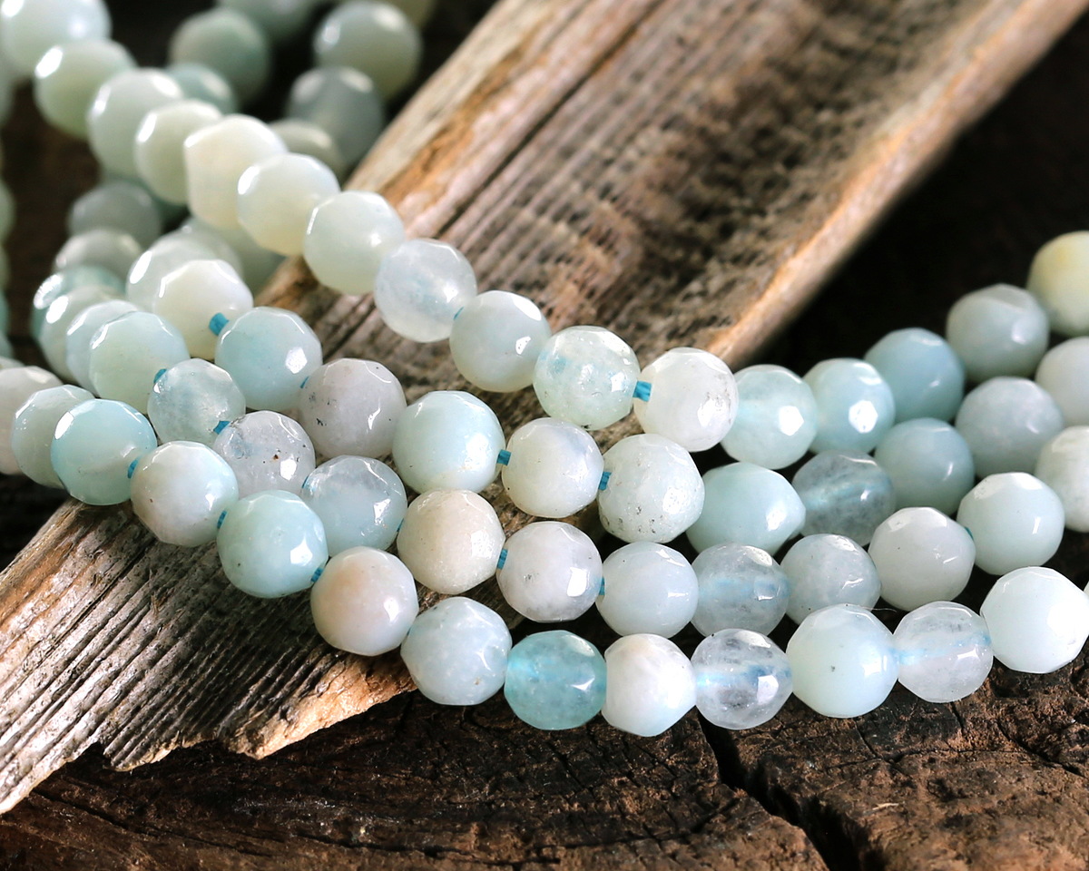 thumbnail image 2 of AAA Natural 4mm Dark Aquamarine Faceted Round Loose Beads – 15" Strand, Center-Drilled 2 of 6