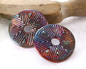Xaz Raku Flash Geometric Lines Donut 44-46mm