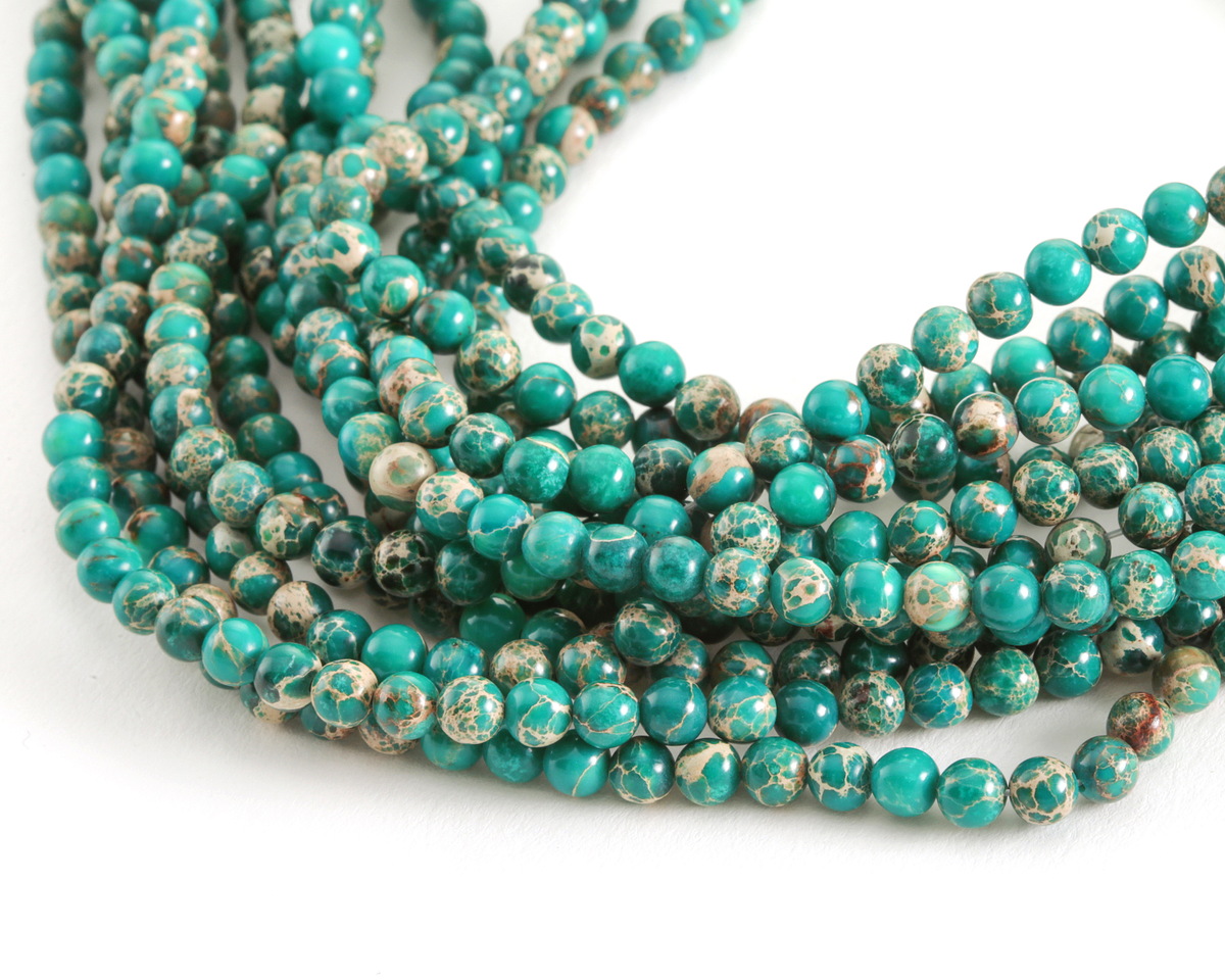 Emerald Impression Jasper Round 4mm