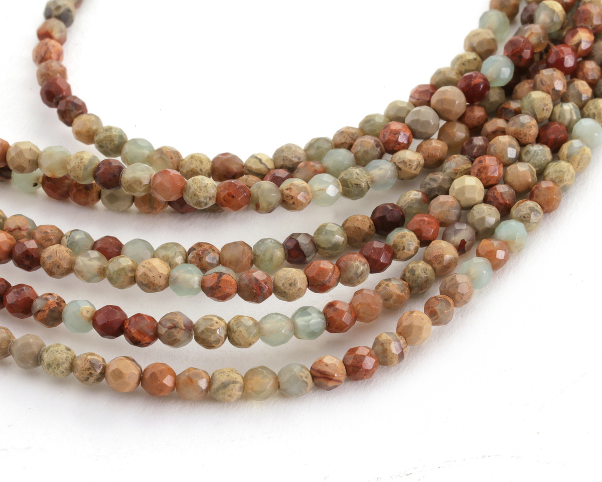 Impression Jasper Faceted Round 4mm