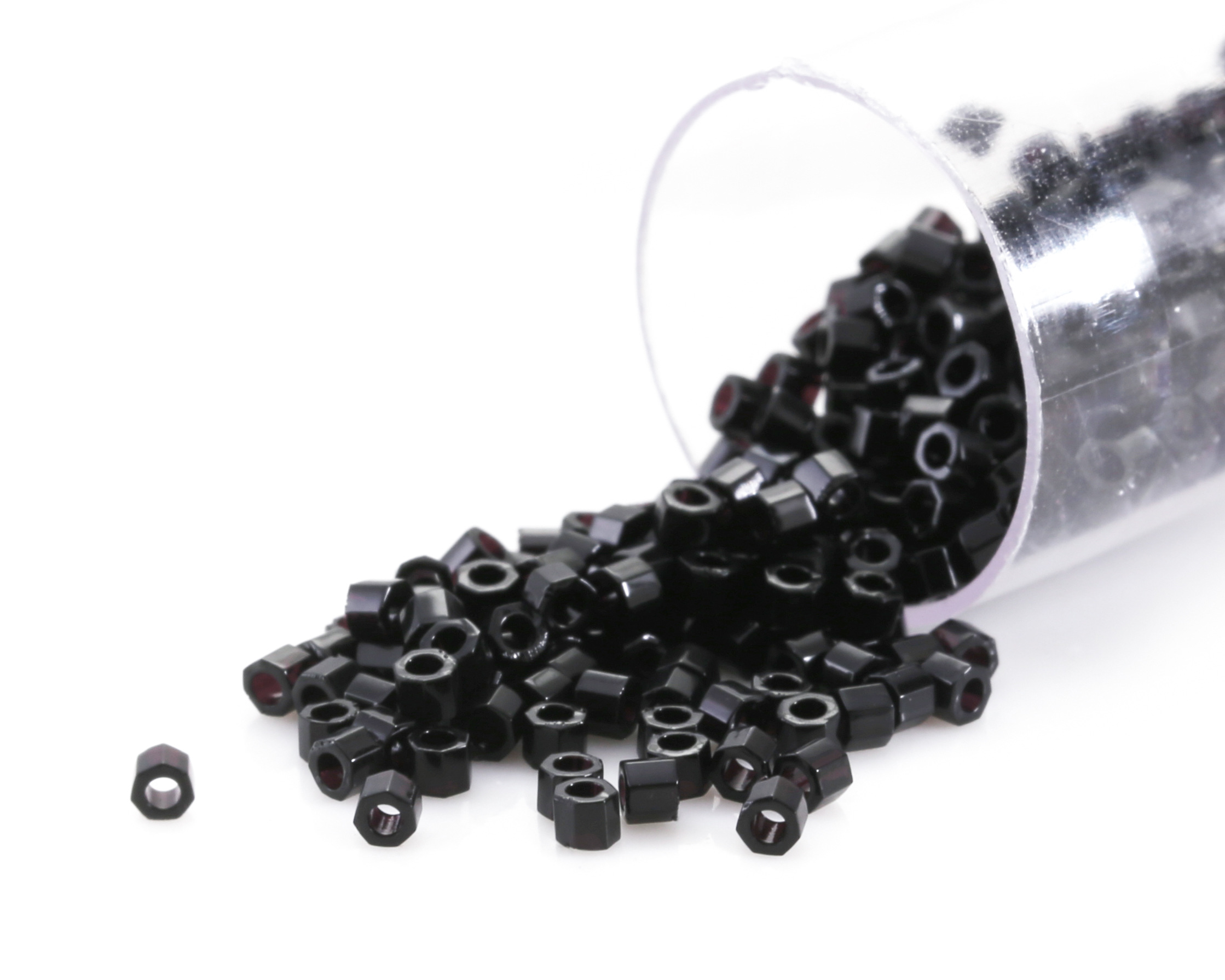rukaページ Miyuki Delica Black (DBC0010) Hex Cut 11/0 Seed Bead