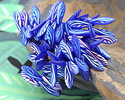 Czech Glass Laser Etched Dragonfly Wing on Matte Sapphire AB finish Dagger 5x16mm