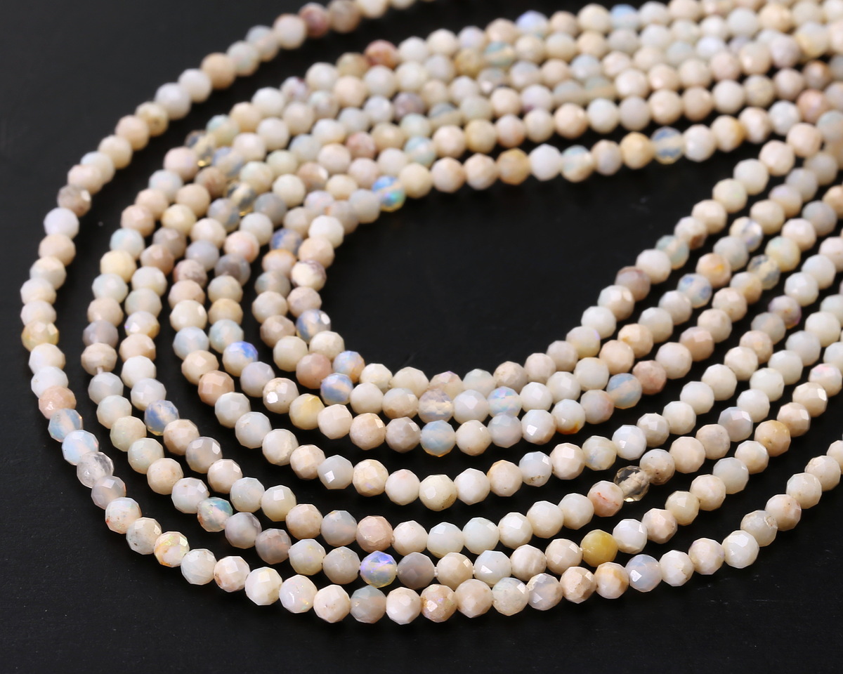 Ethiopian Opal Microfaceted Round 2mm