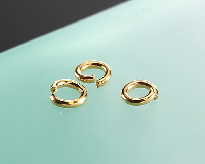 Gold (plated) Stainless Steel Jump Ring 5mm, 18 gauge