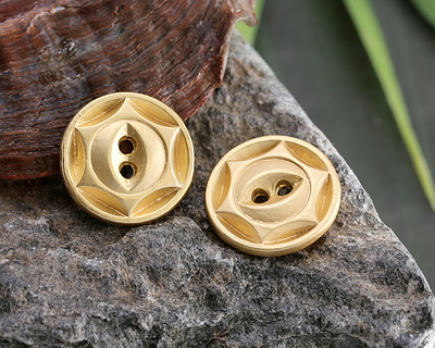 Satin Hamilton Gold (plated) Sunburst Button 16mm