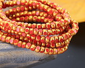 Czech Glass Matte Hyacinth w/ Antique Gold Trica Beads 3x4mm