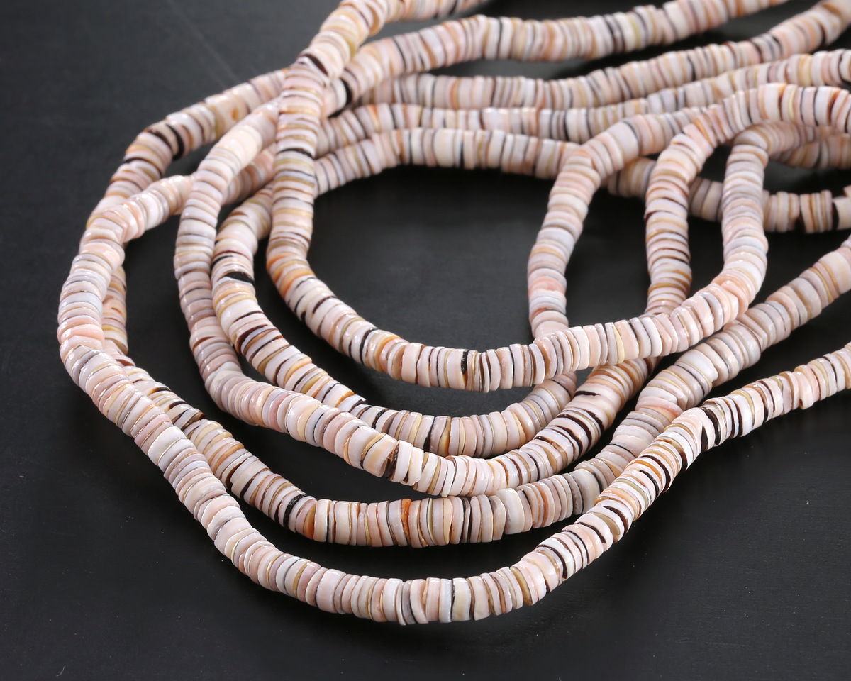 Pectin Shell (Multi) Heishi 5-6mm