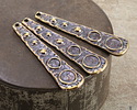 Mykonos Antique Brass (plated) Long Graduated Circle Drop Focal 8x53mm