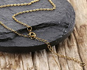 Waterproof 18K Gold PVD Plated Stainless Steel Delicate Cable Chain, 18" Finished w/ 2" extender, 2.25x1.75mm links