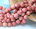 Rhodonite Microfaceted Egg Nugget 10x9mm