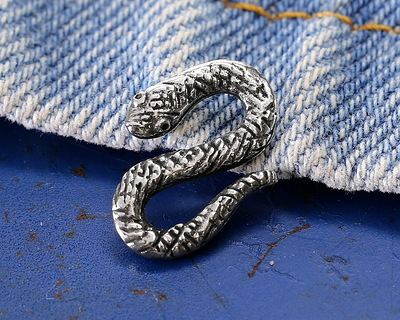 Green Girl Pewter Snake S-Hook 18x13mm