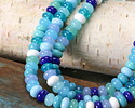 Sky Blues Mix Glass Rondelle 5x8mm