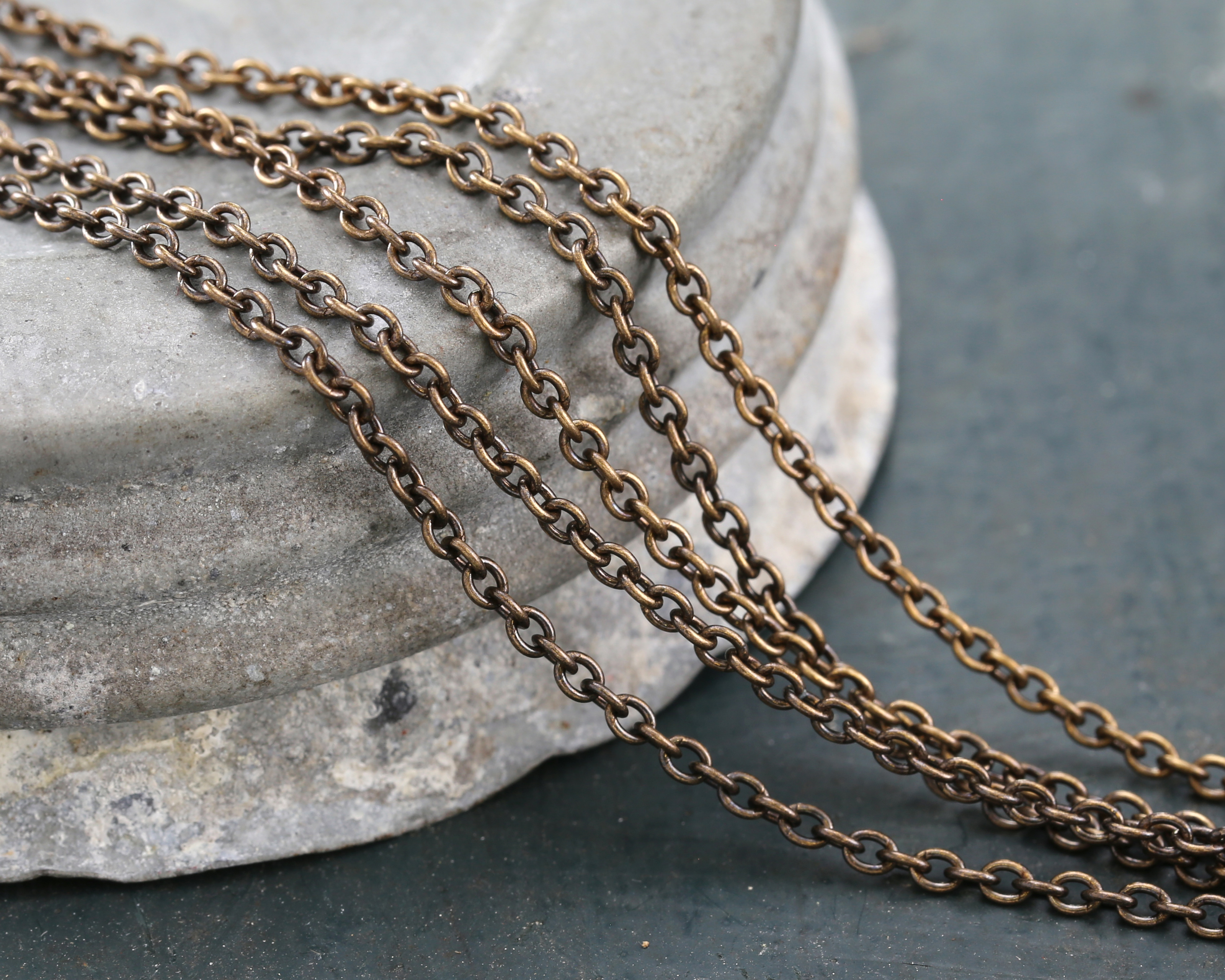 Antique Brass Small Cable Chain