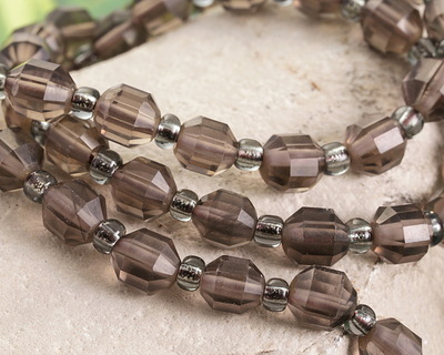 Smoky Quartz Energy Tube 5-6x6-6.5mm