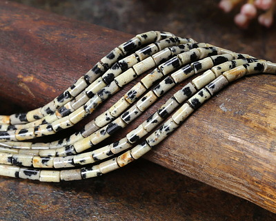 Dalmatian Jasper Tube 4x2mm