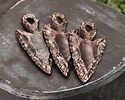 Mykonos Antique Copper (plated) Narrow Arrow Head Pendant 21x47mm