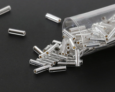Miyuki Silver Lined Crystal Bugle Bead 6mm