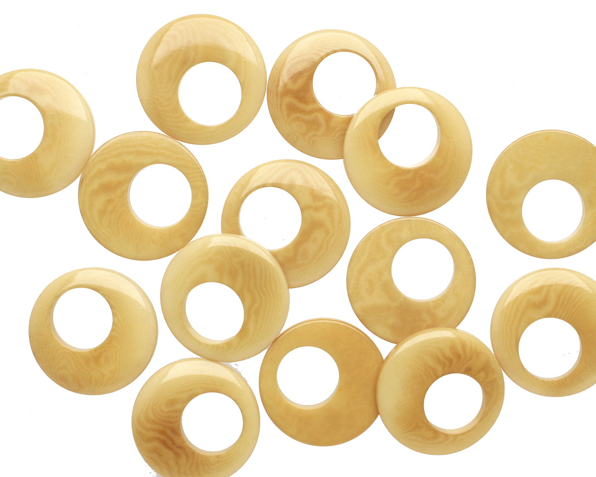 Tagua Nut Parchment Gypsy Hoop 25mm