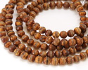 Tibetan (Dzi) Agate Matte Dark Banded Round 8mm