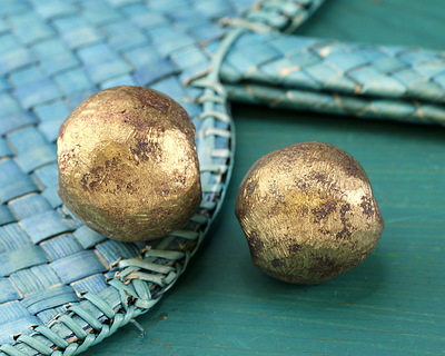 African (Nigeria) Brass Polished Large Round 20-25mm