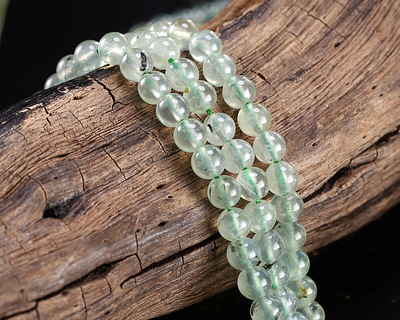 Green Tourmalinated Quartz Round 6mm