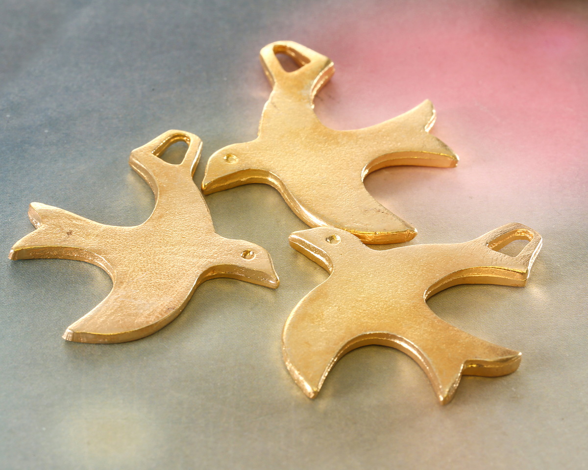 Mykonos Gold (plated) Escher Bird Focal 43x35mm