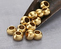 Mykonos Solid Brass Large Hole Rondelle 4x7mm