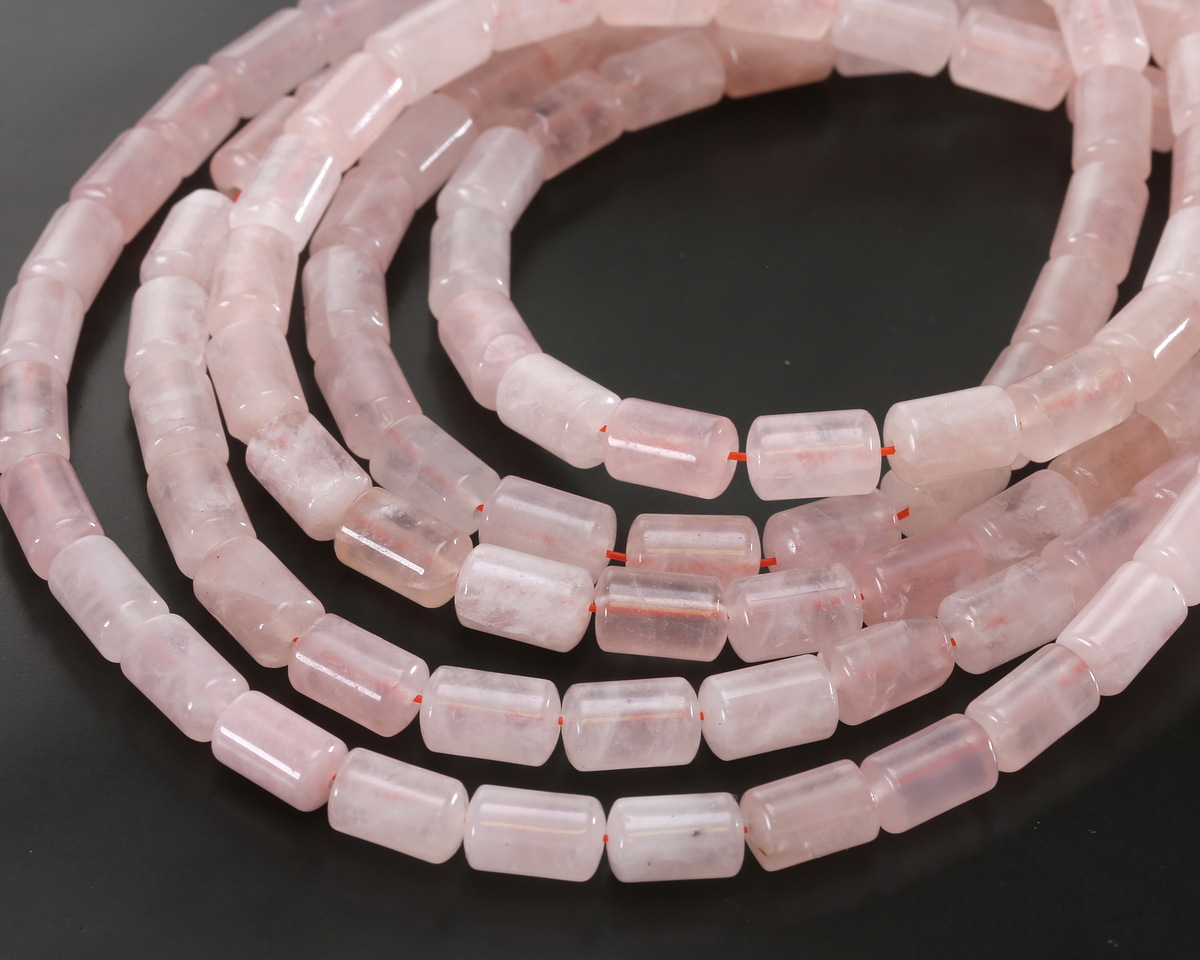 Rose Quartz Barrel 10x6mm